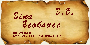 Dina Beoković vizit kartica